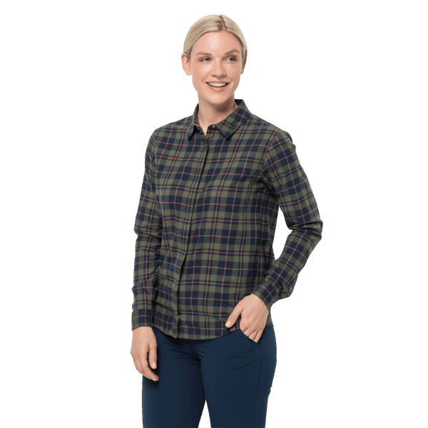 Carson Dameshemd New Jack Wolfskin Nachtblauw Geruit