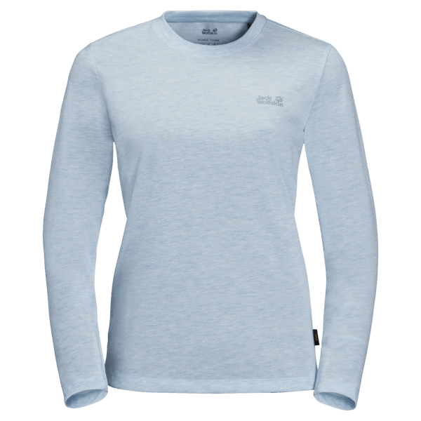 Kristalblauwe Jwp Ls T Jack Wolfskin-collecties Voor Dames