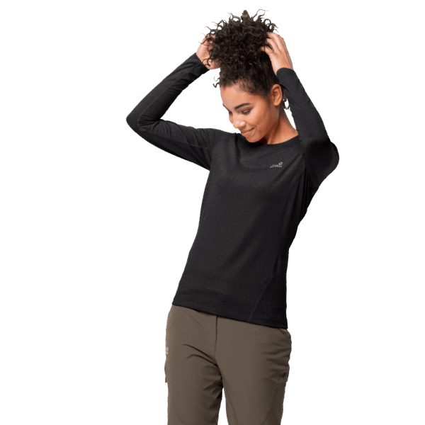 Jack Wolfskin Dames Sky Flex Longsleeve Lichtgrijze Collecties