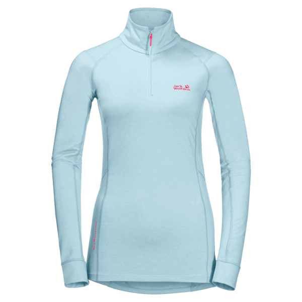 Jack Wolfskin Dames Snow Sky Halfzip Origin Frosted Blauw