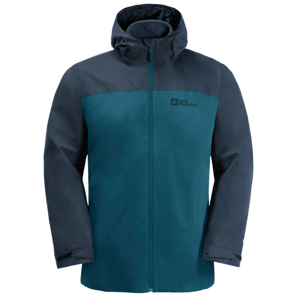 Heren Taubenberg 3in1 Jas Blauw Koraal Jack Wolfskin Best