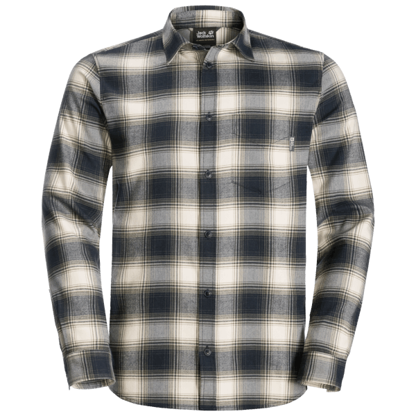 Collectie Nachtblauw Geruit Heren Wanderweg-overhemd Jack Wolfskin