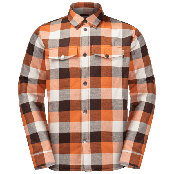 Merk Oranje Herfstruiten Felsenweg Geïsoleerd Herenoverhemd Jack Wolfskin