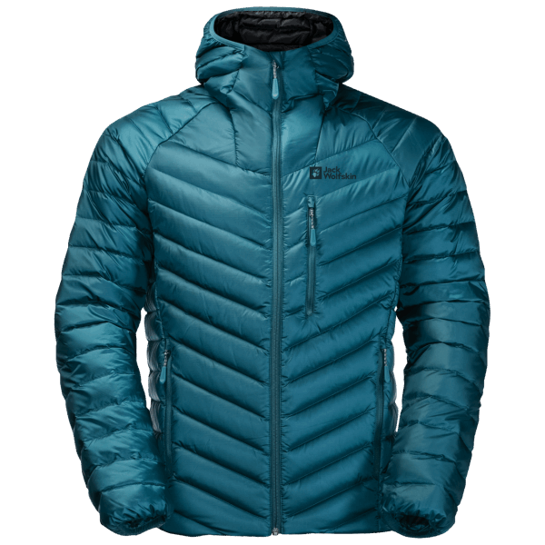 Blauwe Koraal Passamani Donzen Hoody Voor Heren Originele Jack Wolfskin