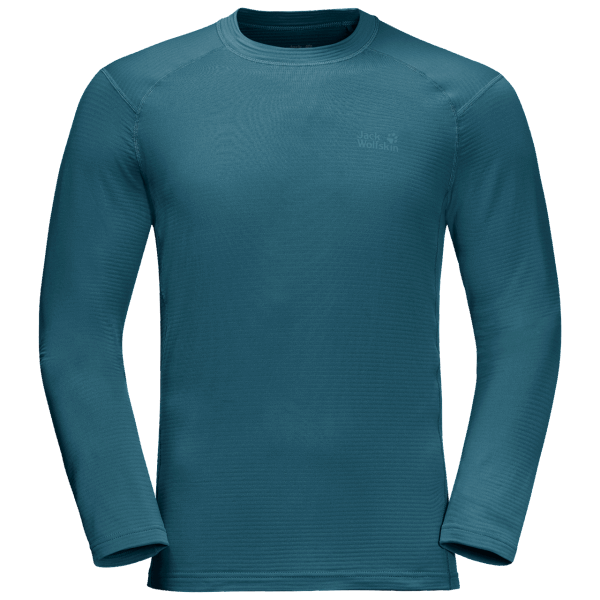 Heren Infinite Jack Wolfskin Met Lange Mouwen, Blauwe Koraal Merken