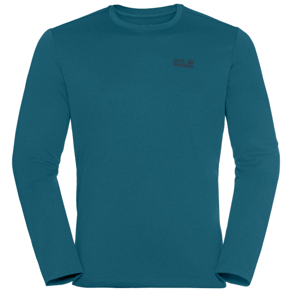 Heren Sky Thermal Ls T Blauw Koraal Jack Wolfskin Origineel