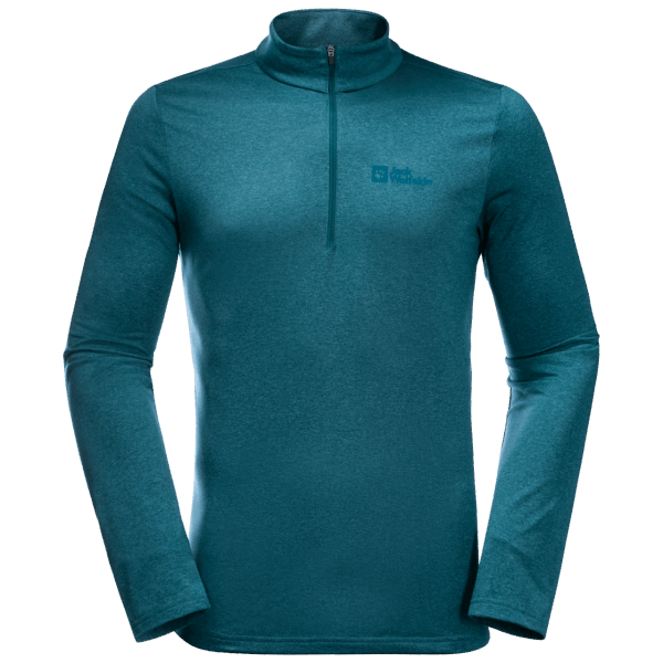 Blue Coral Jack Wolfskin Brands Heren Sky Thermische Halve Rits