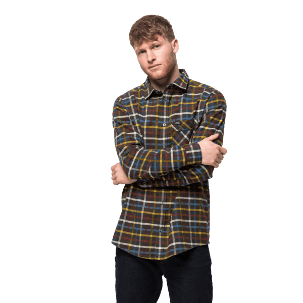 Fraser Island Overhemd Jack Wolfskin Origin Bonsai Groen Geruit