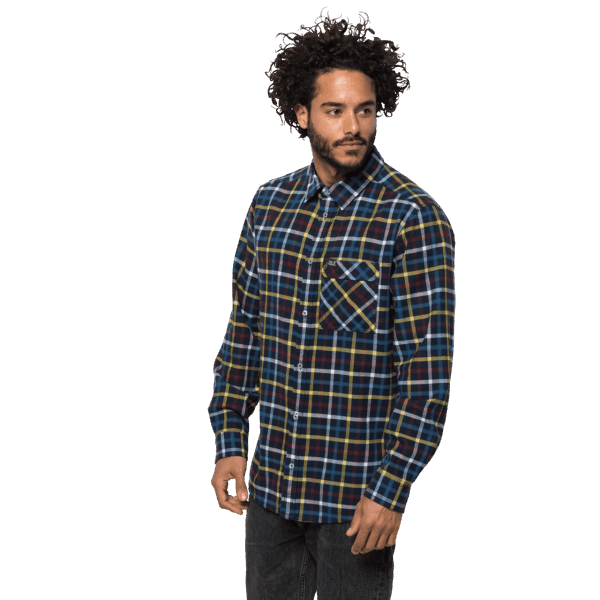 Fraser Island Overhemd Nachtblauw Geruit Jack Wolfskin Origins