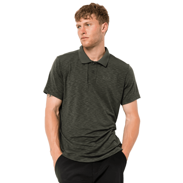 Brand Dark Moss Heren Reispolo Jack Wolfskin