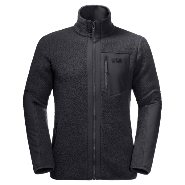 Heren Kingsway Fleece Jack Jack Wolfskin Phantom Heet