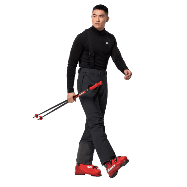 Jack Wolfskin Zwarte Origins Grote Sneeuwbroek Voor Heren