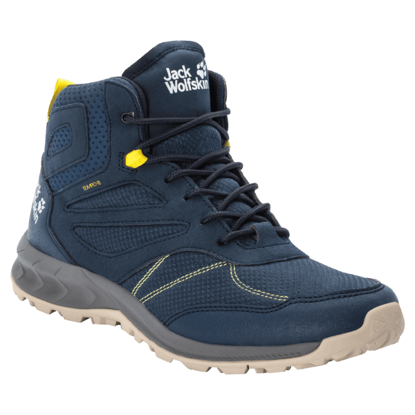 Woodland Texapore Mid Origin Jack Wolfskin Donkerblauw-lime Heren