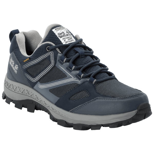 Donkerblauw-grijze Jack Wolfskin Heren Downhill Texapore Lage Collectie