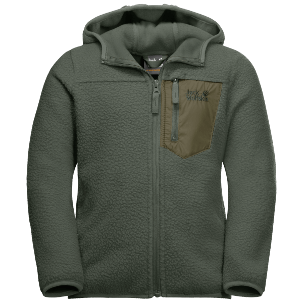 Fashion Kid's Ice Cloud Jack Met Capuchon Tijmgroen Jack Wolfskin