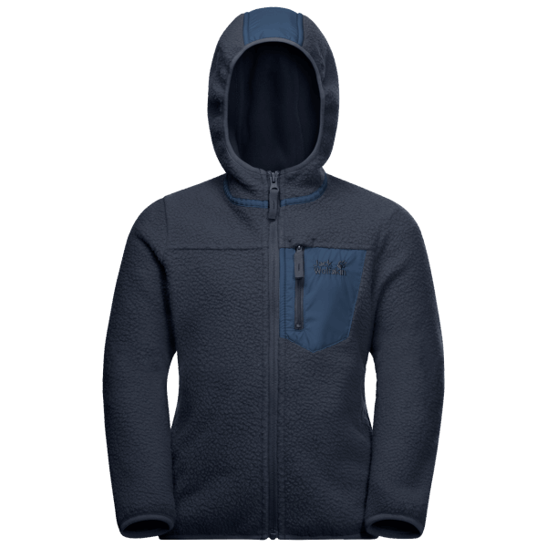 Collectie Jack Wolfskin Nachtblauw Ijswolk Kinderjack Met Capuchon