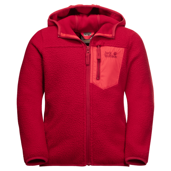 Jack Wolfskin Jack Wolfskin Indian Red Kinderjack Met Capuchon Voor Kinderen