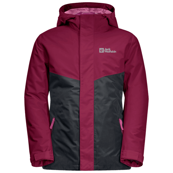 Kinderjack Rebel Rock 3in1 Dark Ruby ​​jack Wolfskin Origineel