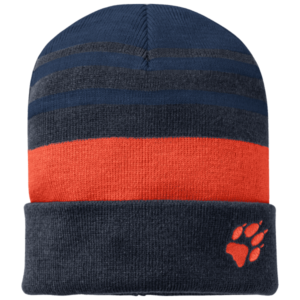 Jack Wolfskin Active Blue Collections Gestreepte Gebreide Muts Voor Kinderen