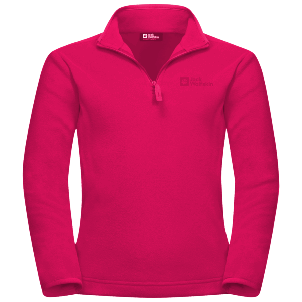 Jack Wolfskin Kid's Taunus Halve Rits Roze Dahlia Hot