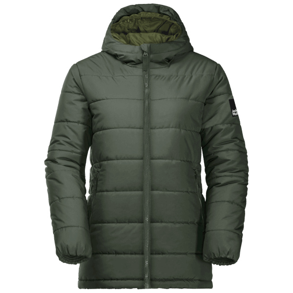 Hot Jack Wolfskin Jeugdgeest Geïsoleerde Lange Jas Tijmgroen