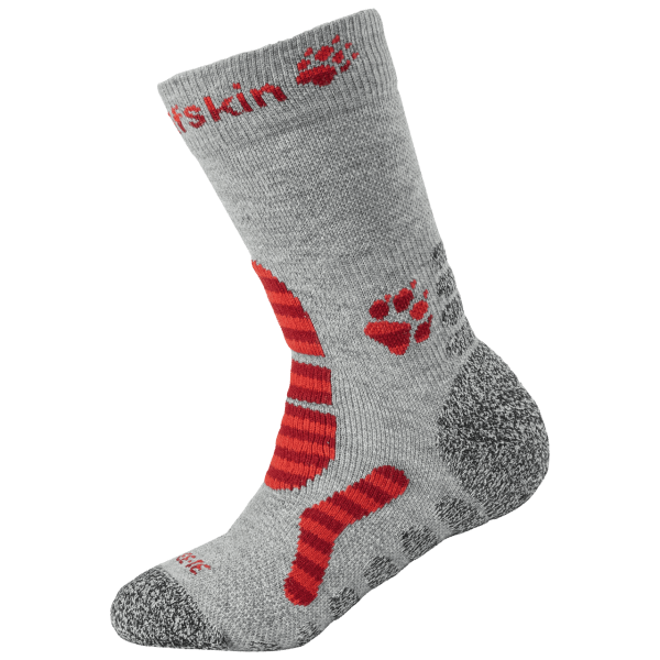 Collecties Kinderwandelstreep Klassiek Gesneden Jack Wolfskin Lichtgrijs