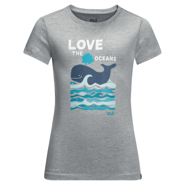 Leisteengrijze Jack Wolfskin Oceaan T-collectie Voor Kinderen