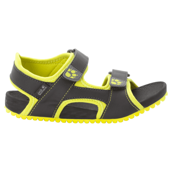 Outfresh Deluxe Kindersandaal Phantom-lime Jack Wolfskin Merk